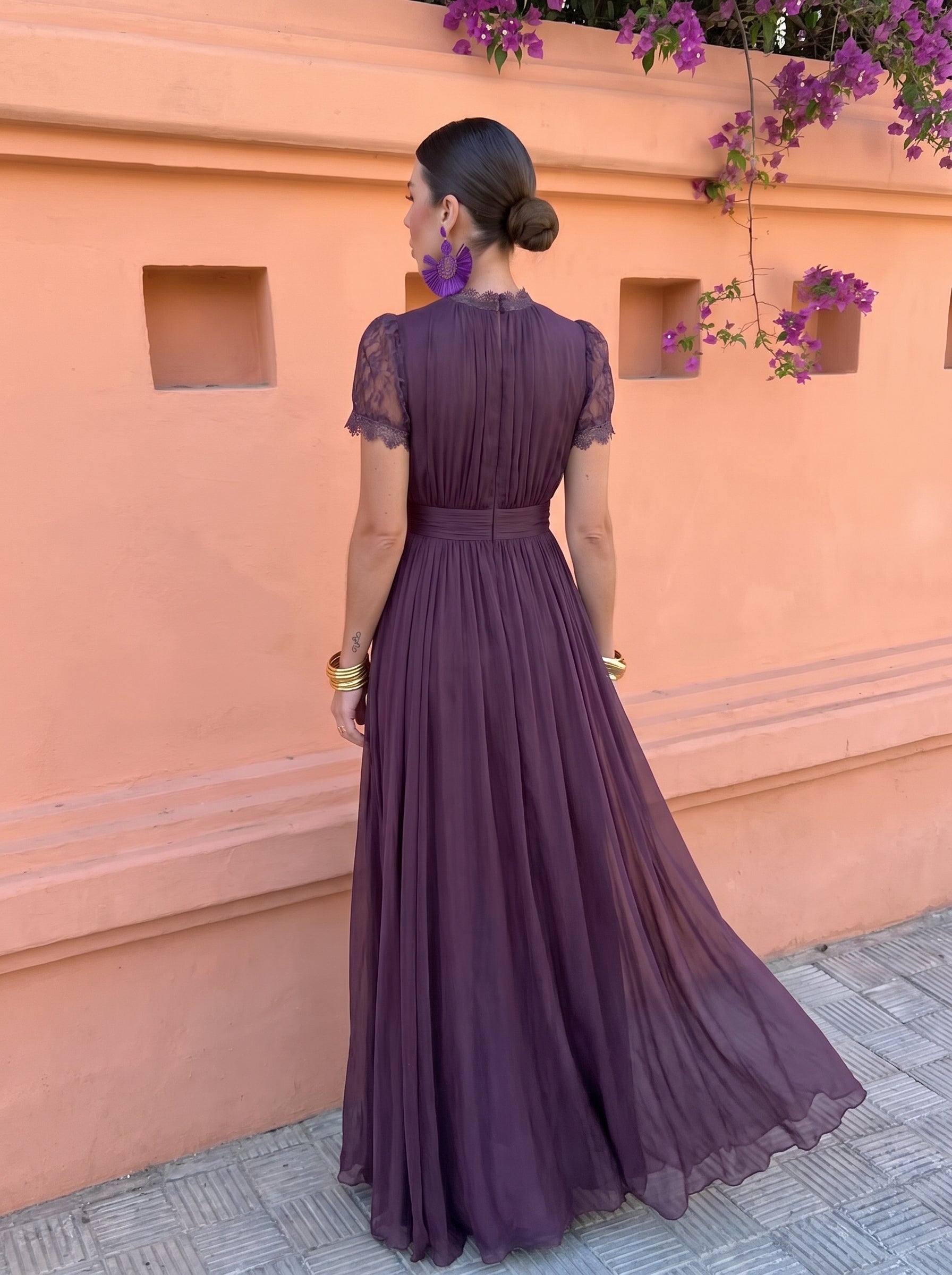 Ashley — Vintage Long Chiffon Dress