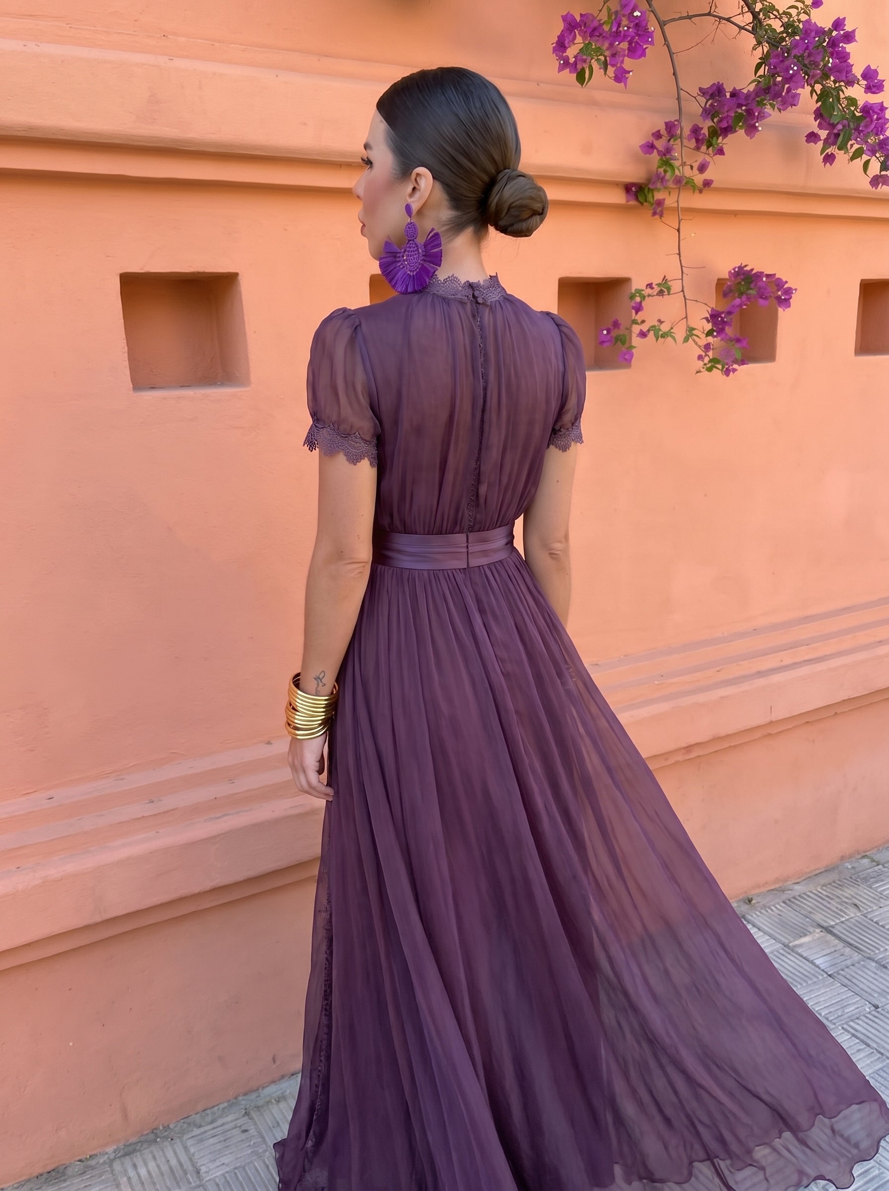 Ashley — Vintage Long Chiffon Dress
