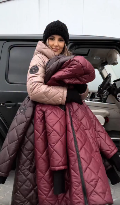 Bogna | Elegant quilted winter coat with hood