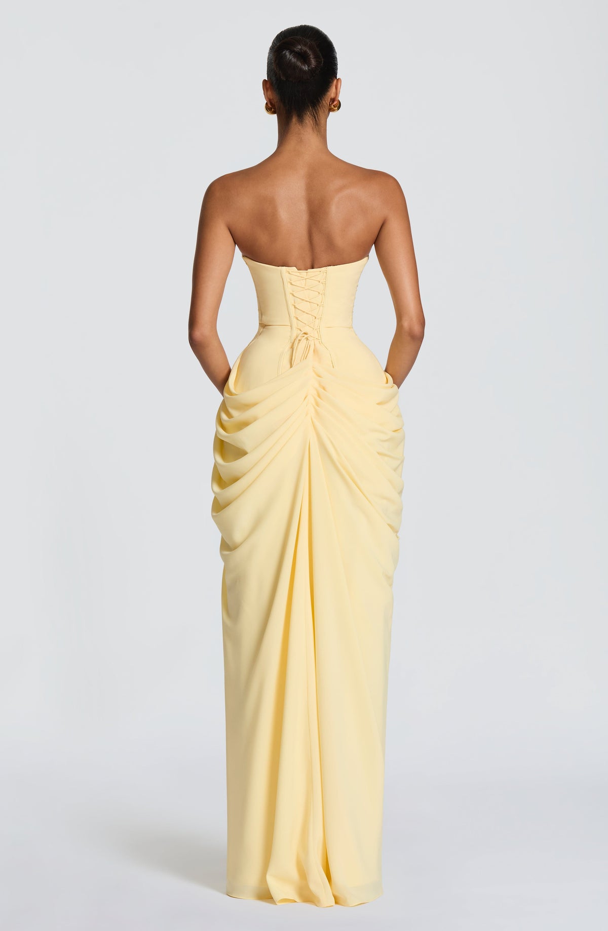 HANNAH | Elegant Maxi Dress with Draping and High Slit