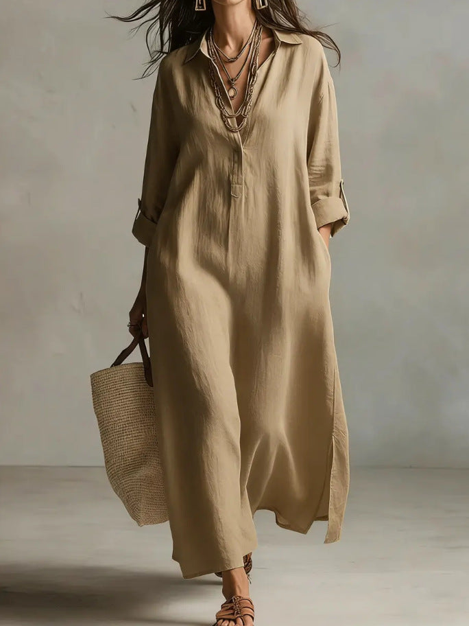 SLOANE | Effortless Black Maxi Dress Relaxed Silhouette Versatile Daily Wear