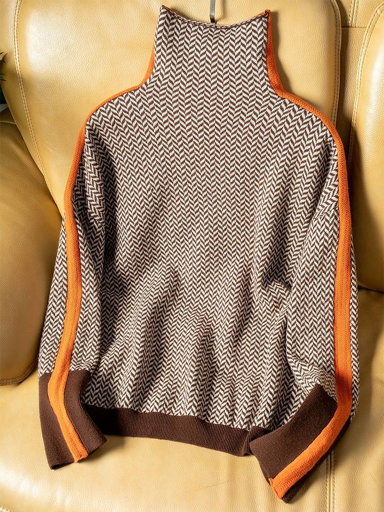 LIEKE | Sweater with Collar for Warm Style and Contrasting Class