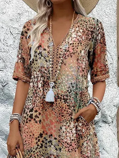CALLIE | Vibrant Midi Dress Flattering Fit Effortless Style