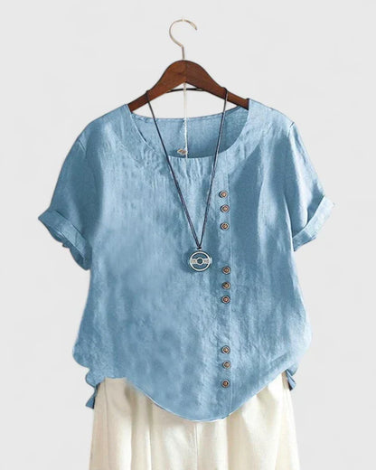 Elisavie | Comfortable Short Sleeve Blouse