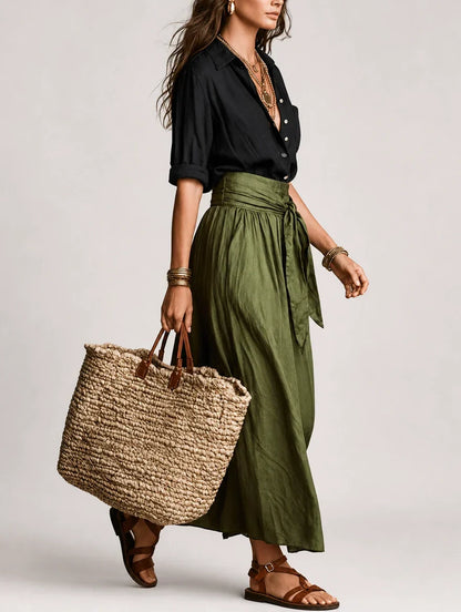 Martina | Elegant and Flowing One-Shoulder Maxi Dress