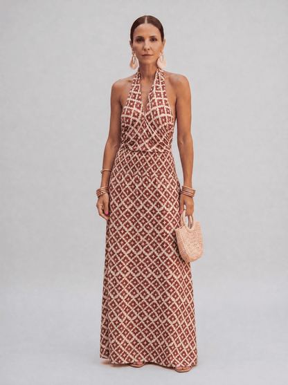Elegant ensemble with off-shoulder design