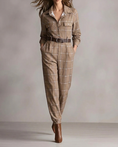 Anna™ | elegant checkered jumpsuit