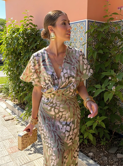 Claire | Midi Dress Copper Color