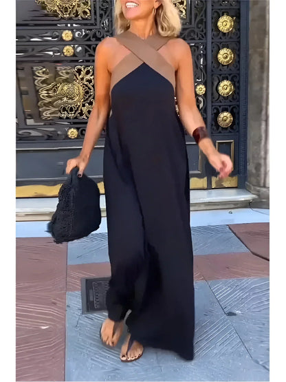 DELFINA | CROSS-OVER CUT DRESS