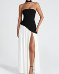 LINA | Strapless Maxi Dress with High Slit