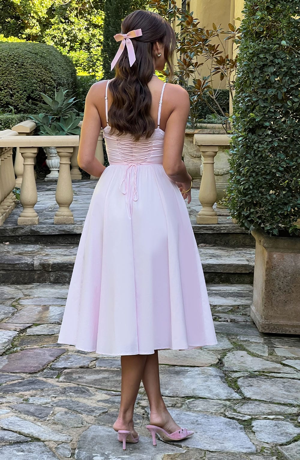 MAILEEN | Elegant Midi Dress in Corset Style