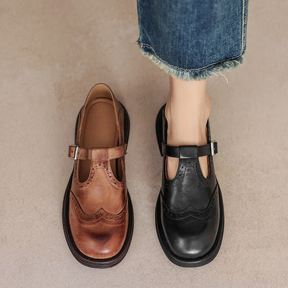 Elegant Mary Janes Made Of Leather
