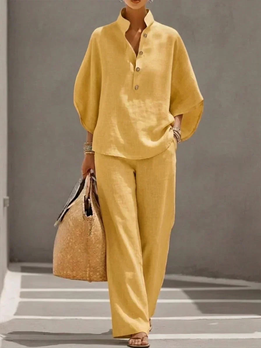 Sophie | Set with Batwing Sleeves and Wide Pants