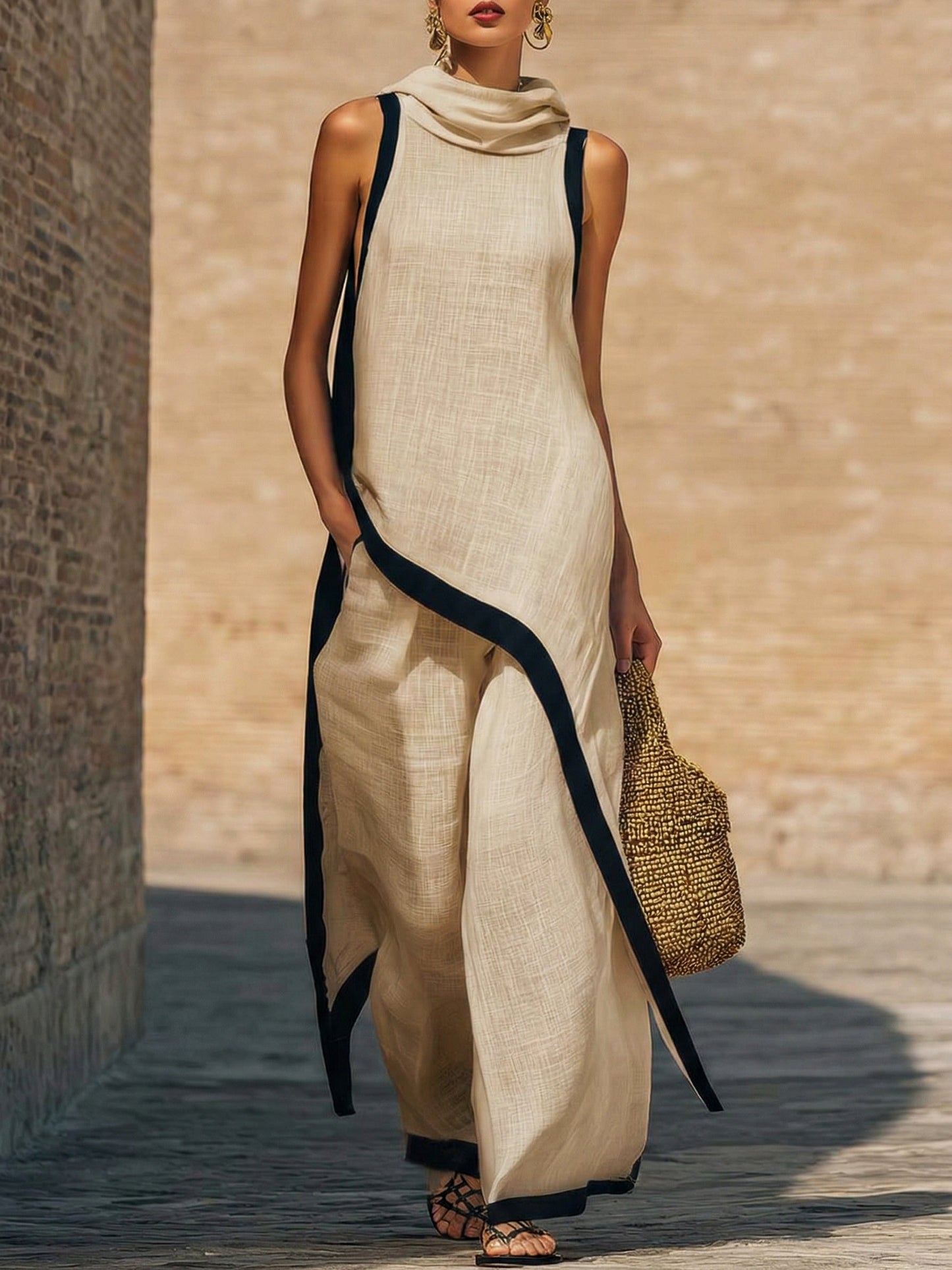 Wells | Elegant Two-Piece Set with Artistic Cut
