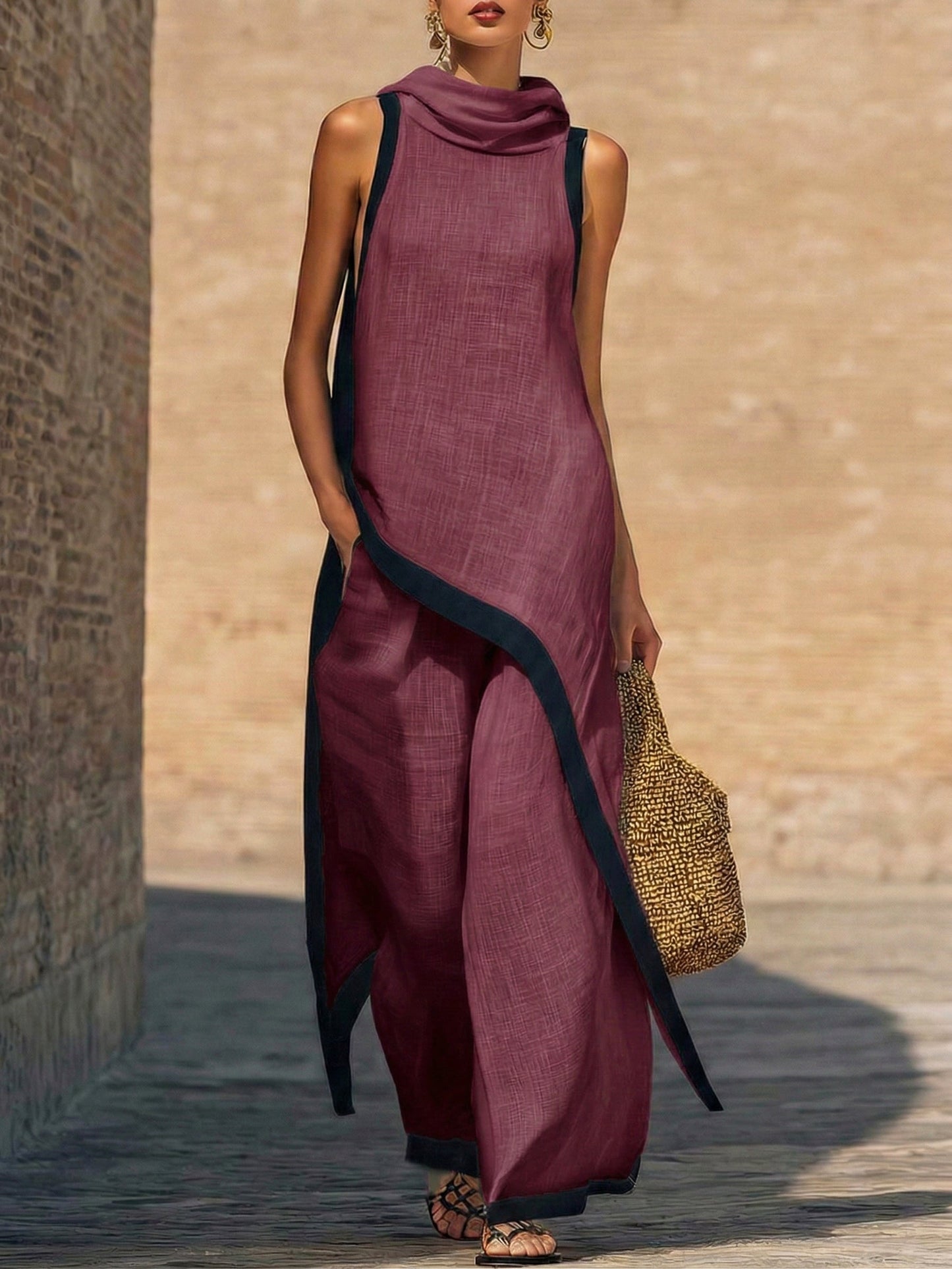 Wells | Elegant Two-Piece Set with Artistic Cut