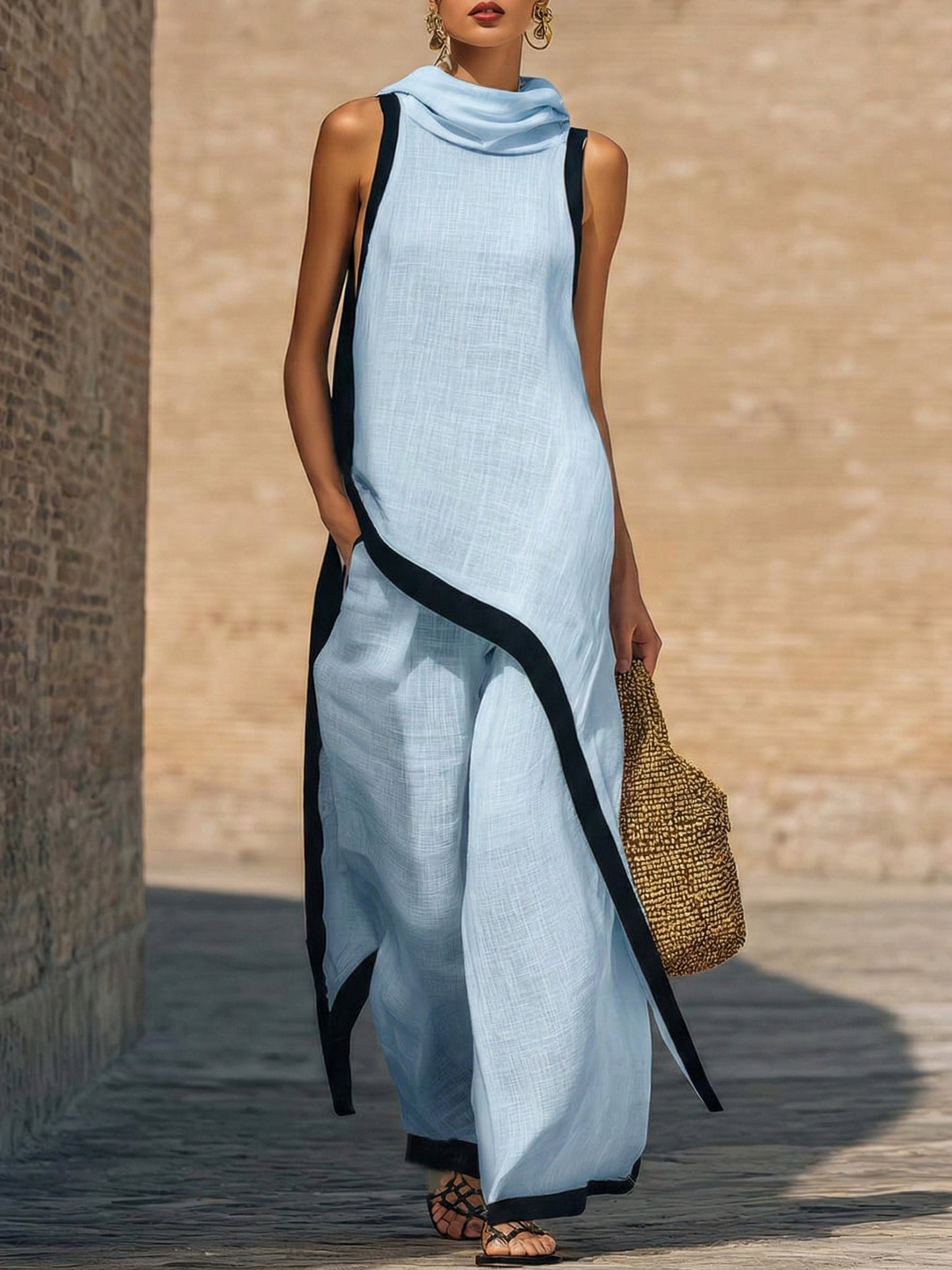 Wells | Elegant Two-Piece Set with Artistic Cut