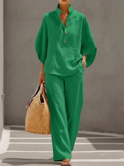 Sophie | Set with Batwing Sleeves and Wide Pants