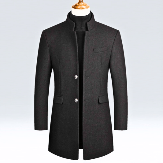 DAAN | Men's Slim Fit Jacket with Mandarin Collar and Timeless Elegance for Cold Days