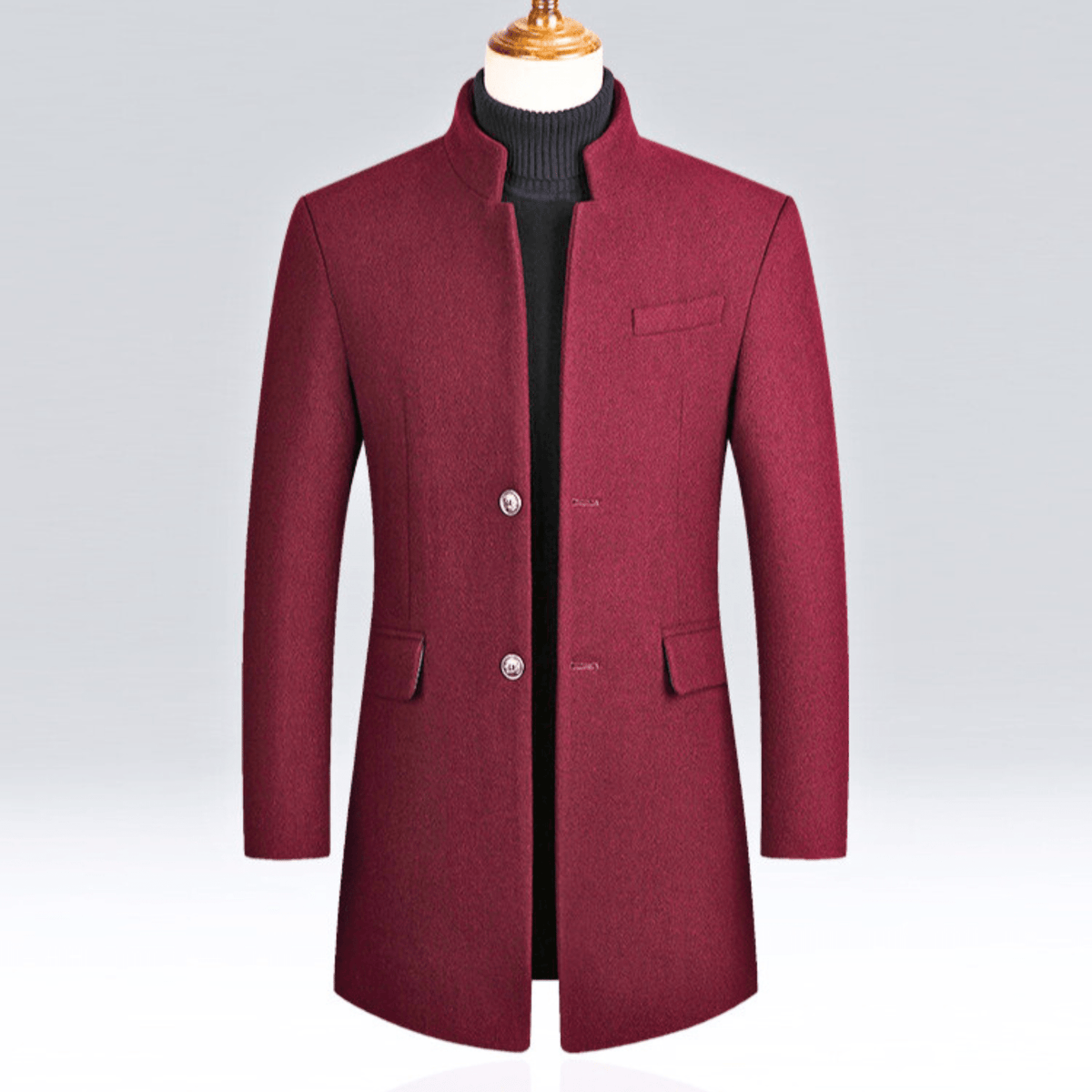 DAAN | Men's Slim Fit Jacket with Mandarin Collar and Timeless Elegance for Cold Days