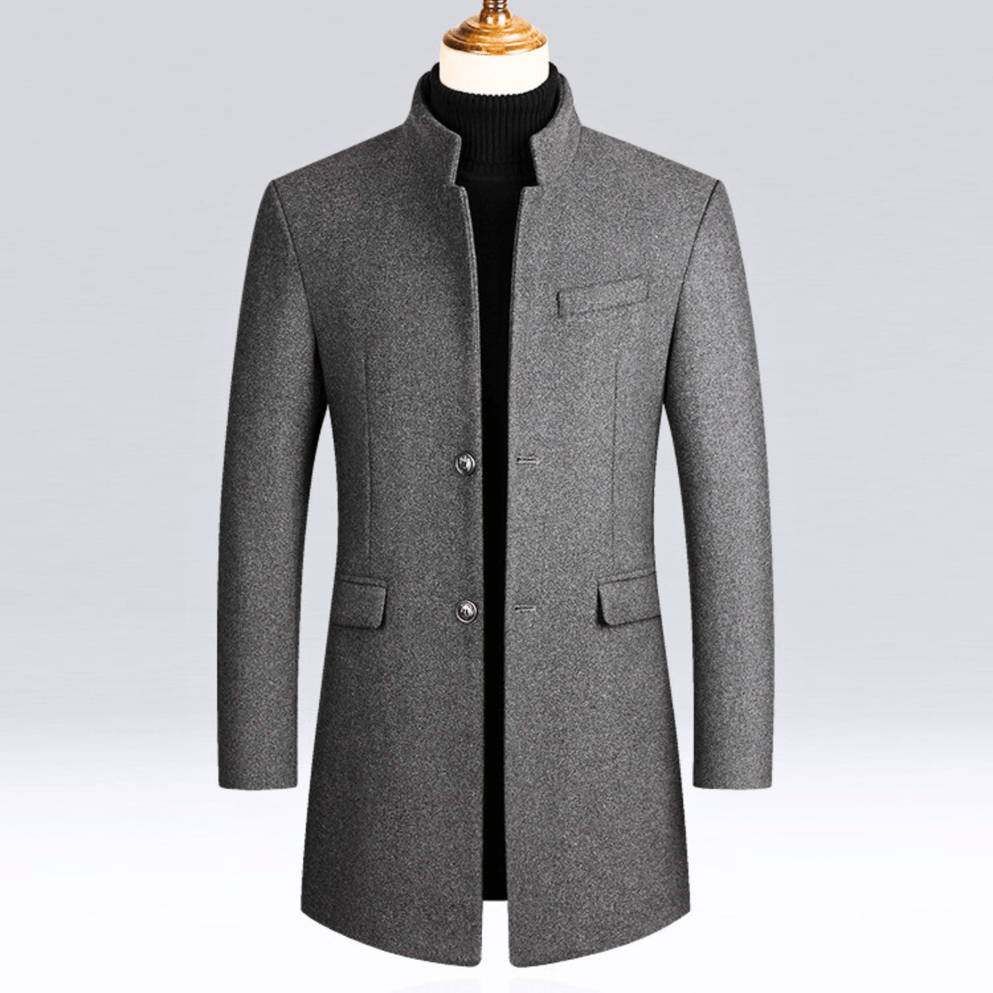 DAAN | Men's Slim Fit Jacket with Mandarin Collar and Timeless Elegance for Cold Days