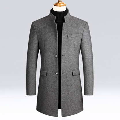 DAAN | Men's Slim Fit Jacket with Mandarin Collar and Timeless Elegance for Cold Days
