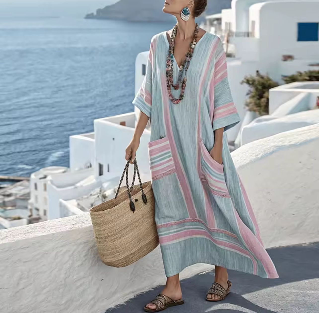 Elegant Mary Long Beach Dress for a Trendy Summer Look