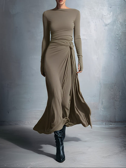 MARIT™ | Maxi Dress with Waist Accent and Flowing Elegance for Timeless Evenings
