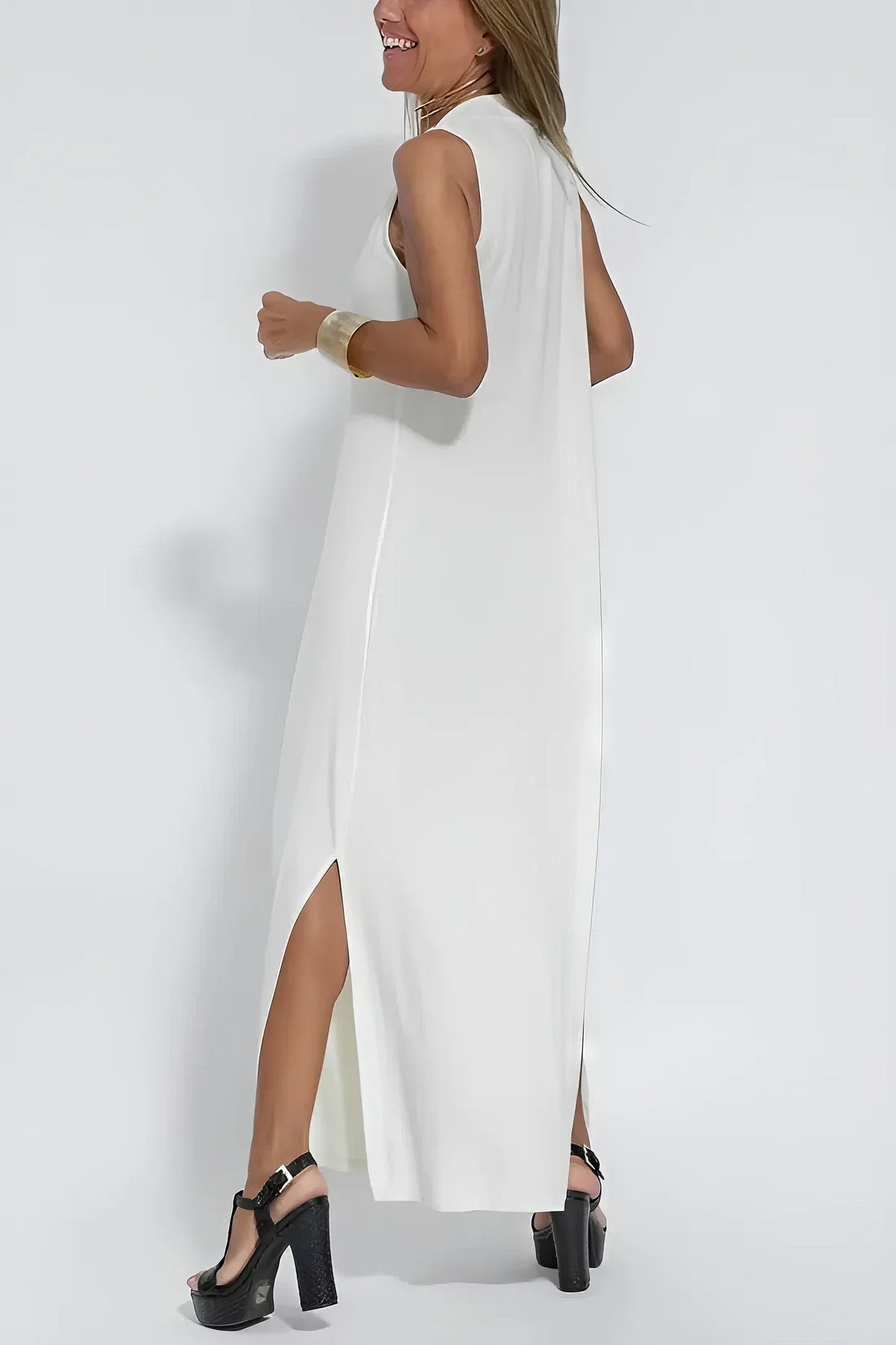 ELISE | Elegant Long Dress with Matching Cardigan Free